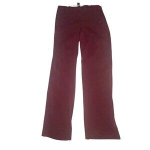J.Crew Factory Addison Chino Pants in‎ Burgundy - Wide-Leg Trousers, Size 4S